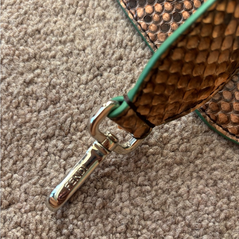 Fendi Brown And Green Python Strap - image 3